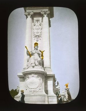 <em>"Paris Exposition: Pont Alexandre III, Paris, France, 1900"</em>, 1900. Lantern slide 3.25x4in, 3.25 x 4 in. Brooklyn Museum, Goodyear. (Photo: Brooklyn Museum, S03i2136l01_SL1.jpg