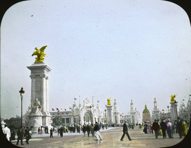 <em>"Paris Exposition: Esplanade des Invalides, Paris, France, 1900"</em>, 1900. Lantern slide 3.25x4in, 3.25 x 4 in. Brooklyn Museum, Goodyear. (Photo: Brooklyn Museum, S03i2151l01.jpg