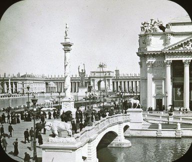 <em>"World's Columbian Exposition: Agricultural Building, Chicago, United States, 1893"</em>, 1893. Lantern slide 3.25x4in, 3.25 x 4 in. Brooklyn Museum, Goodyear. (Photo: Brooklyn Museum, S03i2159l01.jpg