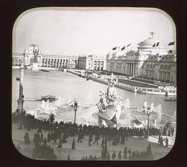 <em>"World's Columbian Exposition: Court of Honor, Chicago, United States, 1893"</em>, 1893. Lantern slide 3.25x4in, 3.25 x 4 in. Brooklyn Museum, Goodyear. (Photo: Brooklyn Museum, S03i2163l01_SL1.jpg