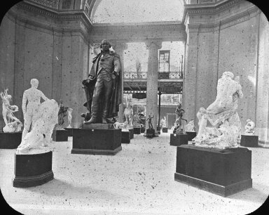 <em>"World's Columbian Exposition: Court of Statuary, Chicago, United States, 1893"</em>, 1893. Lantern slide 3.25x4in, 3.25 x 4 in. Brooklyn Museum, Goodyear. (Photo: Brooklyn Museum, S03i2167l01.jpg
