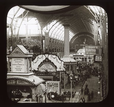 <em>"World's Columbian Exposition: Electricity Building, Chicago, United States, 1893"</em>, 1893. Lantern slide 3.25x4in, 3.25 x 4 in. Brooklyn Museum, Goodyear. (Photo: Brooklyn Museum, S03i2178l01_SL1.jpg