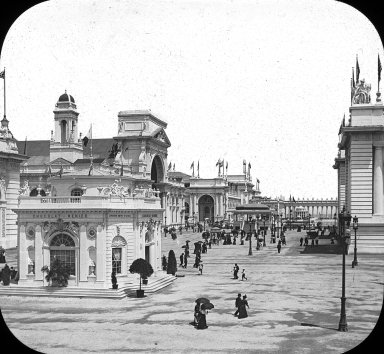<em>"World's Columbian Exposition: exterior view, Chicago, United States, 1893"</em>, 1893. Lantern slide 3.25x4in, 3.25 x 4 in. Brooklyn Museum, Goodyear. (Photo: Brooklyn Museum, S03i2181l01.jpg