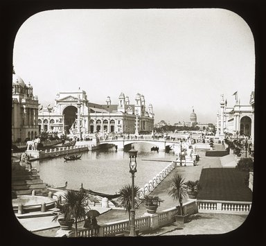 <em>"World's Columbian Exposition: exterior view, Chicago, United States, 1893"</em>, 1893. Lantern slide 3.25x4in, 3.25 x 4 in. Brooklyn Museum, Goodyear. (Photo: Brooklyn Museum, S03i2183l01_SL1.jpg