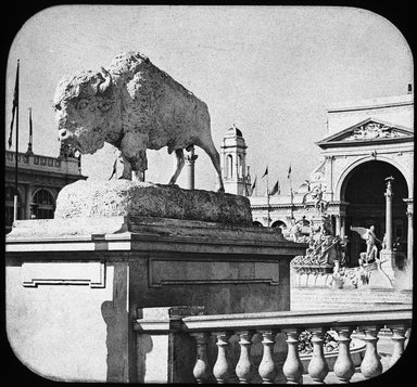 <em>"World's Columbian Exposition: exterior view, Chicago, United States, 1893"</em>, 1893. Lantern slide 3.25x4in, 3.25 x 4 in. Brooklyn Museum, Goodyear. (Photo: Brooklyn Museum, S03i2190l01_SL1.jpg