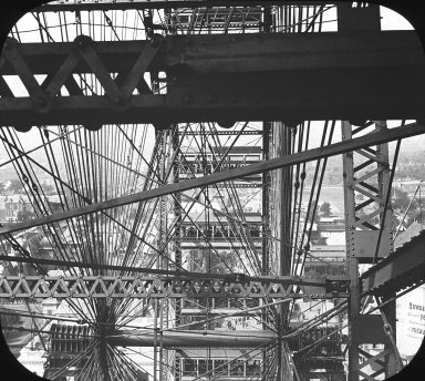 <em>"World's Columbian Exposition: Ferris Wheel, Chicago, United States, 1893"</em>, 1893. Lantern slide 3.25x4in, 3.25 x 4 in. Brooklyn Museum, Goodyear. (Photo: Brooklyn Museum, S03i2196l01.jpg