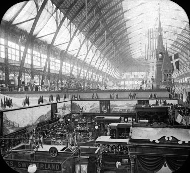 <em>"World's Columbian Exposition: interior view, Chicago, United States, 1893"</em>, 1893. Lantern slide 3.25x4in, 3.25 x 4 in. Brooklyn Museum, Goodyear. (Photo: Brooklyn Museum, S03i2215l01.jpg