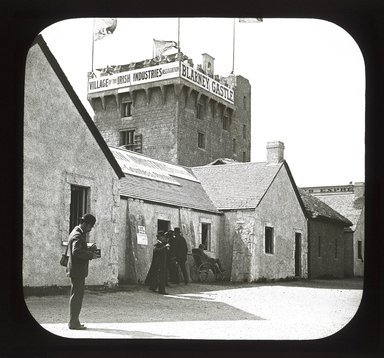 <em>"World's Columbian Exposition: Irish Village, Chicago, United States, 1893"</em>, 1893. Lantern slide 3.25x4in, 3.25 x 4 in. Brooklyn Museum, Goodyear. (Photo: Brooklyn Museum, S03i2218l01_SL1.jpg
