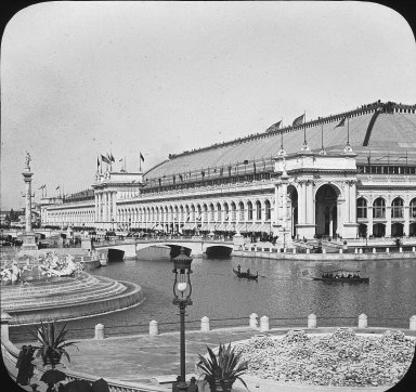 <em>"World's Columbian Exposition: Liberal Arts Building, Chicago, United States, 1893"</em>, 1893. Lantern slide 3.25x4in, 3.25 x 4 in. Brooklyn Museum, Goodyear. (Photo: Brooklyn Museum, S03i2221l01.jpg
