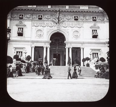 <em>"World's Columbian Exposition: New York State Building, Chicago, United States, 1893"</em>, 1893. Lantern slide 3.25x4in, 3.25 x 4 in. Brooklyn Museum, Goodyear. (Photo: Brooklyn Museum, S03i2233l01_SL1.jpg