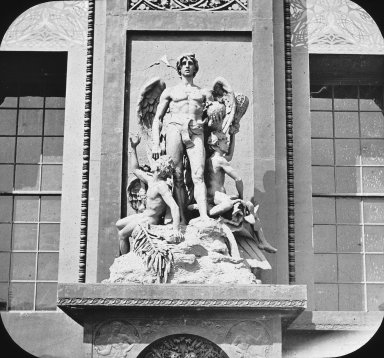<em>"World's Columbian Exposition: Transportation Building, Chicago, United States, 1893"</em>, 1893. Lantern slide 3.25x4in, 3.25 x 4 in. Brooklyn Museum, Goodyear. (Photo: Brooklyn Museum, S03i2249l01.jpg