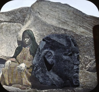 <em>"Egypt"</em>. Lantern slide 3.25x4in, 3.25 x 4 in. Brooklyn Museum, Goodyear. (Photo: Brooklyn Museum, S03i2366l01.jpg