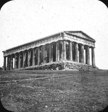 <em>"Temple of Theseus, Athens, Greece"</em>. Lantern slide 3.25x4in, 3.25 x 4 in. Brooklyn Museum, Goodyear. (Photo: J. Levy cie, S03i2447l01.jpg
