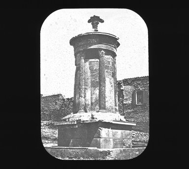 <em>"Choragie Monument of Sysicrates, Athens, Greece"</em>. Lantern slide 3.25x4in, 3.25 x 4 in. Brooklyn Museum, Goodyear. (Photo: J.B. Colt, S03i2451l01.jpg