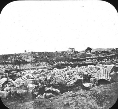 <em>"Temple of Artemis, Ephesus, Turkey"</em>. Lantern slide 3.25x4in, 3.25 x 4 in. Brooklyn Museum, Goodyear. (Photo: T.H. McAllister, S03i2474l01.jpg