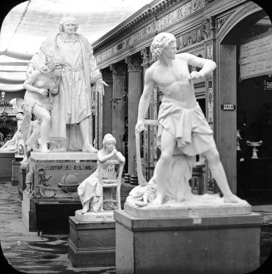 <em>"Paris Exposition, Paris, France"</em>. Lantern slide 3.25x4in, 3.25 x 4 in. Brooklyn Museum, Goodyear. (Photo: J. Levy cie, S03i2579l01.jpg