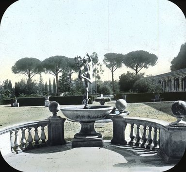 <em>"Villa Medici, Rome, Italy"</em>. Lantern slide 3.25x4in, 3.25 x 4 in. Brooklyn Museum, Goodyear. (Photo: T.H. McAllister, S03i2719l01.jpg