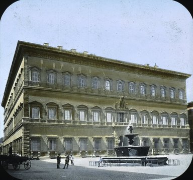 <em>"Palazzo Farnese, Rome, Italy"</em>. Lantern slide 3.25x4in, 3.25 x 4 in. Brooklyn Museum, Goodyear. (Photo: T.H. McAllister, S03i2736l01.jpg