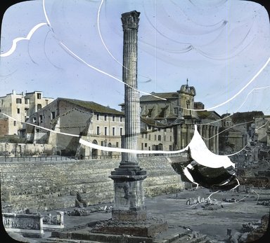 <em>"Forum Romanum, Rome, Italy"</em>. Lantern slide 3.25x4in, 3.25 x 4 in. Brooklyn Museum, Goodyear. (Photo: T.H. McAllister, S03i2769l01.jpg