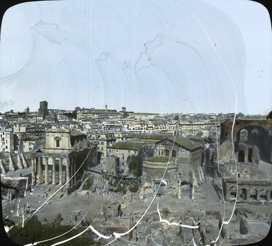 <em>"Forum Romanum, Rome, Italy"</em>. Lantern slide 3.25x4in, 3.25 x 4 in. Brooklyn Museum, Goodyear. (Photo: T.H. McAllister, S03i2770l01.jpg