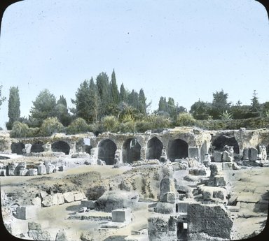 <em>"Palatine Hill, Rome, Italy"</em>. Lantern slide 3.25x4in, 3.25 x 4 in. Brooklyn Museum, Goodyear. (Photo: T.H. McAllister, S03i2781l01.jpg