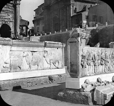 <em>"Forum Romanum, Rome, Italy"</em>. Lantern slide 3.25x4in, 3.25 x 4 in. Brooklyn Museum, Goodyear. (Photo: T.H. McAllister, S03i2802l01.jpg