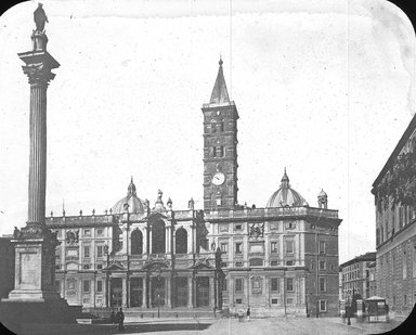 <em>"S. Maria Maggiore, Rome, Italy"</em>. Lantern slide 3.25x4in, 3.25 x 4 in. Brooklyn Museum, Goodyear. (Photo: Brooklyn Museum, S03i2809l01.jpg