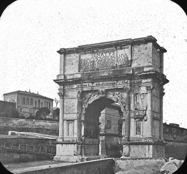 <em>"Arch of Titus, Rome, Italy"</em>. Lantern slide 3.25x4in, 3.25 x 4 in. Brooklyn Museum, Goodyear. (Photo: J.B. Colt, S03i2812l01.jpg