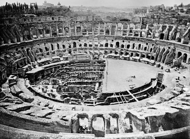 <em>"Colosseum, Rome, Italy"</em>. Lantern slide 3.25x4in, 3.25 x 4 in. Brooklyn Museum, Goodyear. (Photo: Brooklyn Museum, S03i2814l01_SL4.jpg