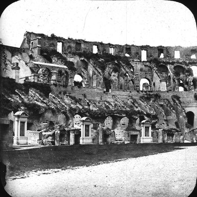 <em>"Colosseum, Rome, Italy"</em>. Lantern slide 3.25x4in, 3.25 x 4 in. Brooklyn Museum, Goodyear. (Photo: J. Levy cie, S03i2815l01.jpg