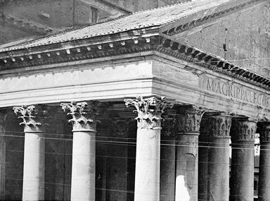 <em>"Pantheon, Rome, Italy"</em>. Lantern slide 3.25x4in, 3.25 x 4 in. Brooklyn Museum, Goodyear. (Photo: J.B. Colt, S03i2829l01.jpg