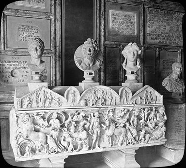 <em>"Capitoline Museum, Rome, Italy"</em>. Lantern slide 3.25x4in, 3.25 x 4 in. Brooklyn Museum, Goodyear. (Photo: T.H. McAllister, S03i2842l01.jpg