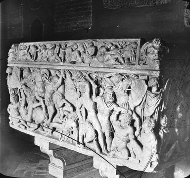 <em>"Catacomb, Rome, Italy"</em>. Lantern slide 3.25x4in, 3.25 x 4 in. Brooklyn Museum, Goodyear. (Photo: Brooklyn Museum, S03i2865l01.jpg