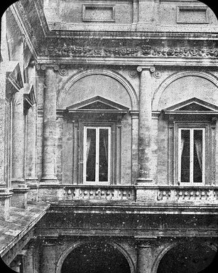 <em>"Palazzo Farnese, Rome, Italy"</em>. Lantern slide 3.25x4in, 3.25 x 4 in. Brooklyn Museum, Goodyear. (Photo: Brooklyn Museum, S03i2919l01.jpg