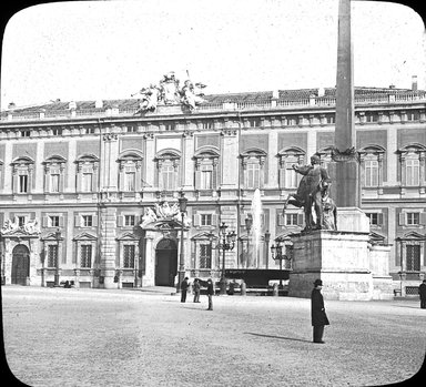 <em>"Capitoline Hill [Palazzo della Consulta], Rome, Italy"</em>. Lantern slide 3.25x4in, 3.25 x 4 in. Brooklyn Museum, Goodyear. (Photo: T.H. McAllister, S03i2926l01.jpg