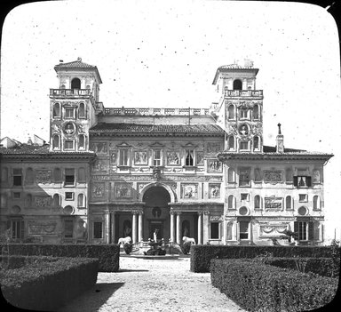 <em>"Villa Medici, Rome, Italy"</em>. Lantern slide 3.25x4in, 3.25 x 4 in. Brooklyn Museum, Goodyear. (Photo: J.B. Colt, S03i2931l01.jpg