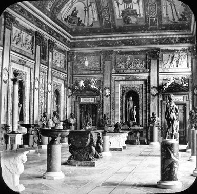 <em>"Villa Borghese, Rome, Italy"</em>. Lantern slide 3.25x4in, 3.25 x 4 in. Brooklyn Museum, Goodyear. (Photo: J. Levy cie, S03i2934l01.jpg