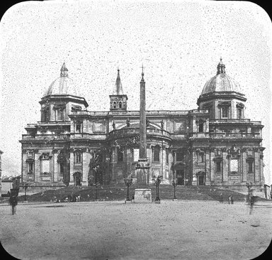 <em>"S. Maria Maggiore, Rome, Italy"</em>. Lantern slide 3.25x4in, 3.25 x 4 in. Brooklyn Museum, Goodyear. (Photo: Brooklyn Museum, S03i2942l01.jpg