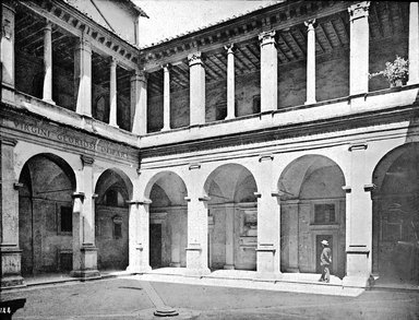 <em>"S. Maria della Pace, Rome, Italy"</em>. Lantern slide 3.25x4in, 3.25 x 4 in. Brooklyn Museum, Goodyear. (Photo: J.B. Colt, S03i2951l01.jpg