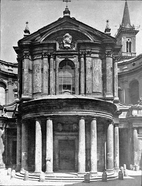 <em>"S. Maria della Pace, Rome, Italy"</em>. Lantern slide 3.25x4in, 3.25 x 4 in. Brooklyn Museum, Goodyear. (Photo: J.B. Colt, S03i2956l01.jpg