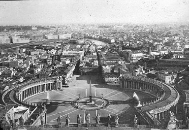 <em>"St. Peter's, Rome, Italy"</em>. Lantern slide 3.25x4in, 3.25 x 4 in. Brooklyn Museum, Goodyear. (Photo: J.B. Colt, S03i2968l01.jpg