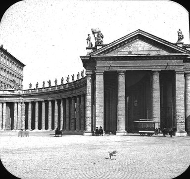 <em>"St. Peter's, Rome, Italy"</em>. Lantern slide 3.25x4in, 3.25 x 4 in. Brooklyn Museum, Goodyear. (Photo: T.H. McAllister, S03i2969l01.jpg