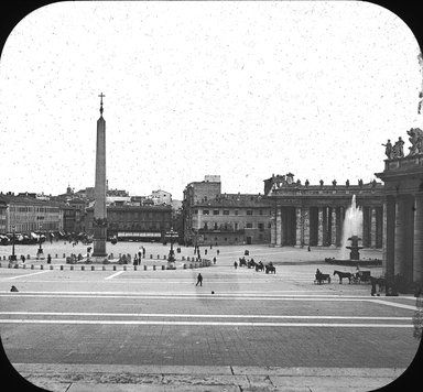 <em>"St. Peter's, Rome, Italy"</em>. Lantern slide 3.25x4in, 3.25 x 4 in. Brooklyn Museum, Goodyear. (Photo: T.H. McAllister, S03i2971l01.jpg