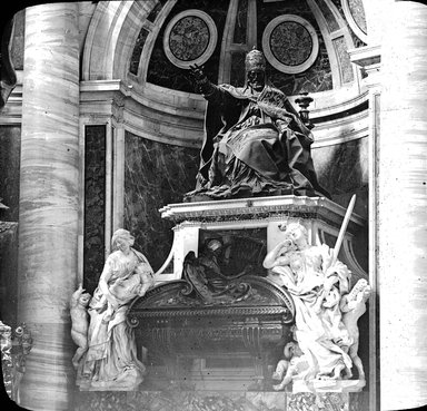 <em>"St. Peter's, Rome, Italy"</em>. Lantern slide 3.25x4in, 3.25 x 4 in. Brooklyn Museum, Goodyear. (Photo: T.H. McAllister, S03i2989l01.jpg