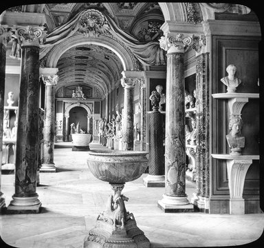 <em>"Vatican Museum, Rome, Italy"</em>. Lantern slide 3.25x4in, 3.25 x 4 in. Brooklyn Museum, Goodyear. (Photo: T.H. McAllister, S03i3005l01.jpg