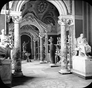 <em>"Vatican Museum, Rome, Italy"</em>. Lantern slide 3.25x4in, 3.25 x 4 in. Brooklyn Museum, Goodyear. (Photo: T.H. McAllister, S03i3006l01.jpg