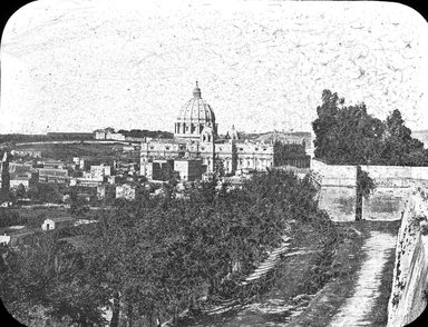 <em>"Vatican, Rome, Italy"</em>. Lantern slide 3.25x4in, 3.25 x 4 in. Brooklyn Museum, Goodyear. (Photo: Brooklyn Museum, S03i3011l01.jpg