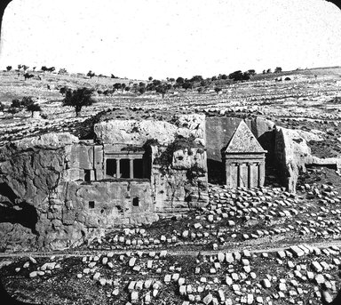 <em>"Kidron Valley, Jerusalem, Israel"</em>. Lantern slide 3.25x4in, 3.25 x 4 in. Brooklyn Museum, Goodyear. (Photo: T.H. McAllister, S03i3031l01.jpg