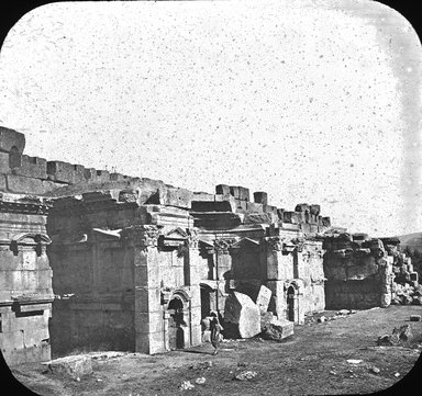 <em>"Acropolis, Baalbek, Syria [Lebanon]"</em>. Lantern slide 3.25x4in, 3.25 x 4 in. Brooklyn Museum, Goodyear. (Photo: J.B. Colt, S03i3107l01.jpg