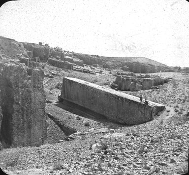 <em>"Baalbek, Syria [Lebanon]"</em>. Lantern slide 3.25x4in, 3.25 x 4 in. Brooklyn Museum, Goodyear. (Photo: Brooklyn Museum, S03i3111l01.jpg